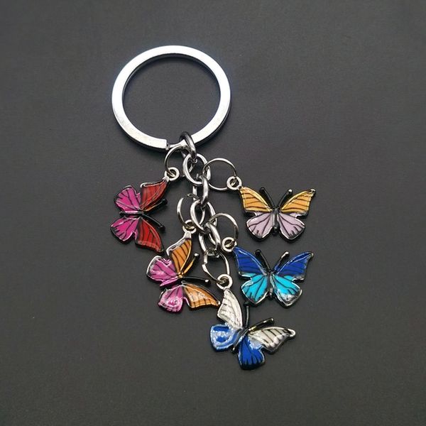 random 5 colors new colorful enamel butterfly keychain insects car key women bag accessories jewelry gifts, Silver
random 5 colors new colorful enamel butterfly keychain insects car key women bag accessories jewelry gifts, Silver