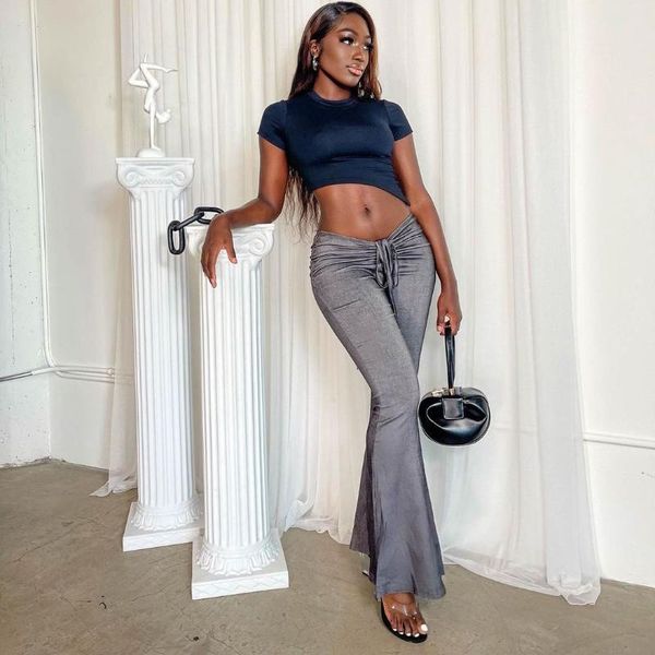 women's pants & capris y2k low waist flare women drawstring ruched long trousers elastic casual streetwear fashion bandage bottoms 2021, Black;white
women's pants & capris y2k low waist flare women drawstring ruched long trousers elastic casual streetwear fashion bandage bottoms 2021, Black;white