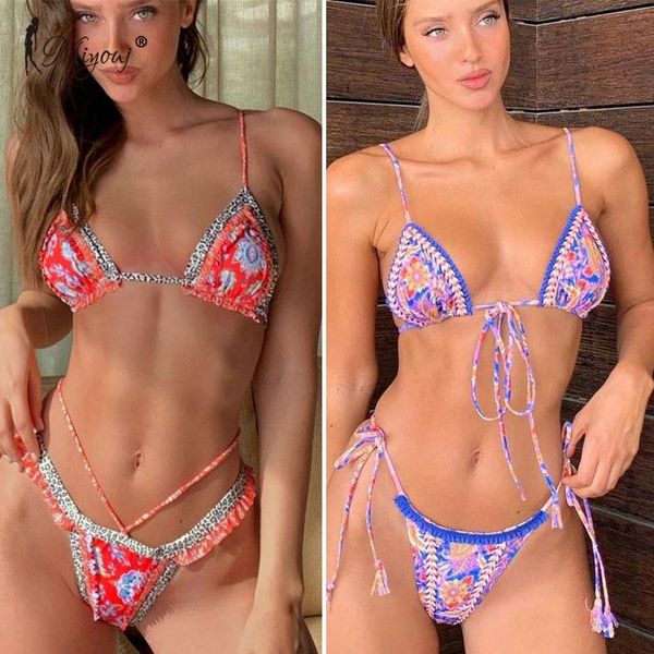 women's swimwear miyouj 2021 vintage print bikini female handwork small ruffle swimming suit for women high cut set string, White;black
women's swimwear miyouj 2021 vintage print bikini female handwork small ruffle swimming suit for women high cut set string, White;black