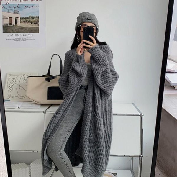 women's jackets 2021 autumn winter fashion casual women mid-length sweater coat long-sleeved loose knit cardigan, Black;brown
women's jackets 2021 autumn winter fashion casual women mid-length sweater coat long-sleeved loose knit cardigan, Black;brown