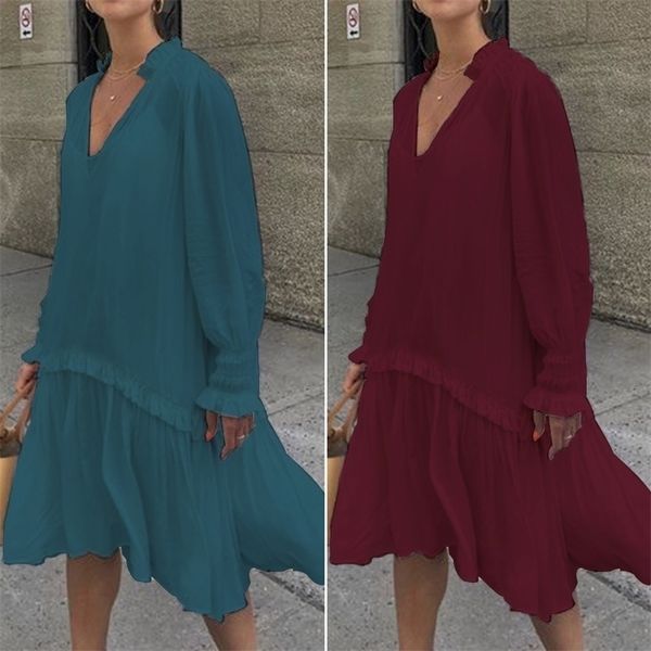 fashion ruffle midi dress womens summer sundress zanzea casual puff sleeve patchwoek vestidos female v neck robe plus size 5xl, Black;gray
fashion ruffle midi dress womens summer sundress zanzea casual puff sleeve patchwoek vestidos female v neck robe plus size 5xl, Black;gray