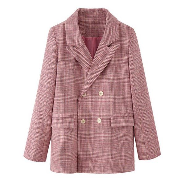 perhaps u pink gray plaid notch collar long sleeve double-breasted pocket loose suit slim fit casual chic blazer c0147 210529, White;black
perhaps u pink gray plaid notch collar long sleeve double-breasted pocket loose suit slim fit casual chic blazer c0147 210529, White;black