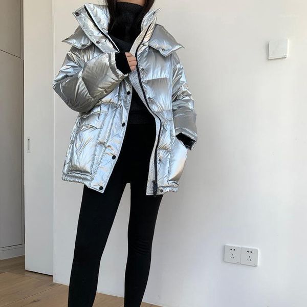 women's down & parkas 2021 korean winter jacket middle and long waistband wash bright face hooded thick coat, Black
women's down & parkas 2021 korean winter jacket middle and long waistband wash bright face hooded thick coat, Black