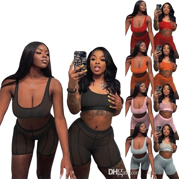 summer mesh yoga pants set womens designer clothing nightclub style two piece short set outfits vest shorts sweatsuit, White
summer mesh yoga pants set womens designer clothing nightclub style two piece short set outfits vest shorts sweatsuit, White