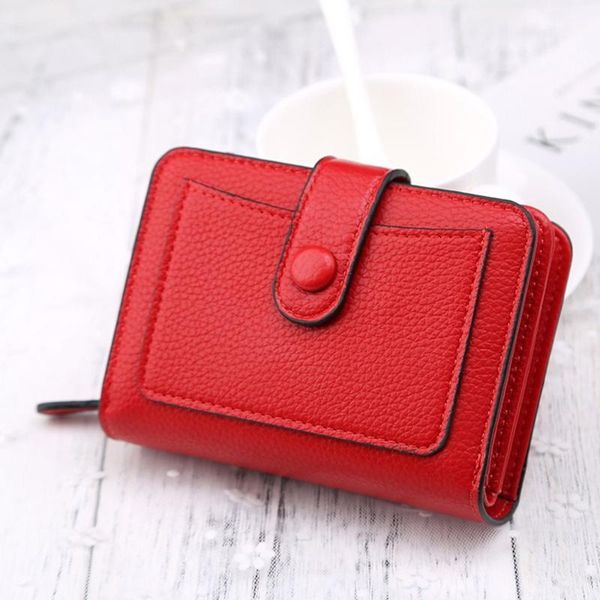 wallets women's wallet 2021 red black small mini coin purse hasp card holder lady zipper female leather buckle 
wallets women's wallet 2021 red black small mini coin purse hasp card holder lady zipper female leather buckle