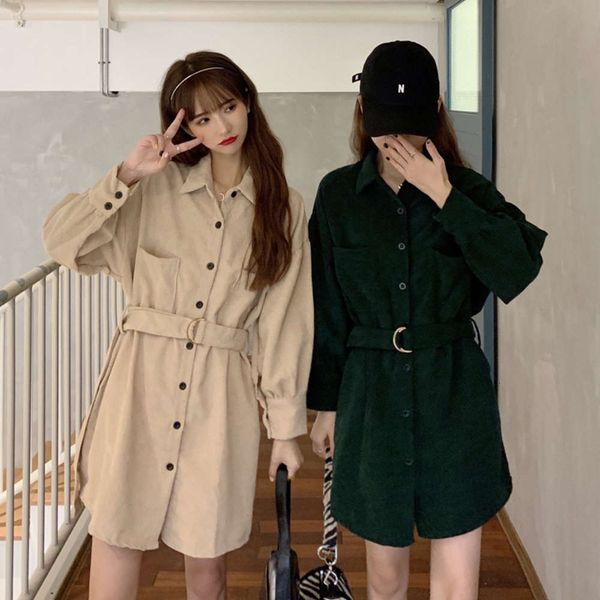 corduroy shirt spring autumn season waist thin long sleeve autumn winter, White;black
corduroy shirt spring autumn season waist thin long sleeve autumn winter, White;black