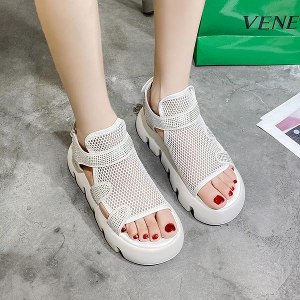 sandals crystal platform women shoes summer breathable mesh open toe fashion thick sole black white
sandals crystal platform women shoes summer breathable mesh open toe fashion thick sole black white