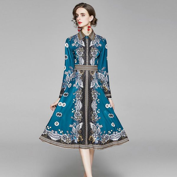 casual dresses fashion 2021 runway designers women spring dress long sleeve shirt collar print vintage robe femme midi holiday vestidos, Black;gray
casual dresses fashion 2021 runway designers women spring dress long sleeve shirt collar print vintage robe femme midi holiday vestidos, Black;gray