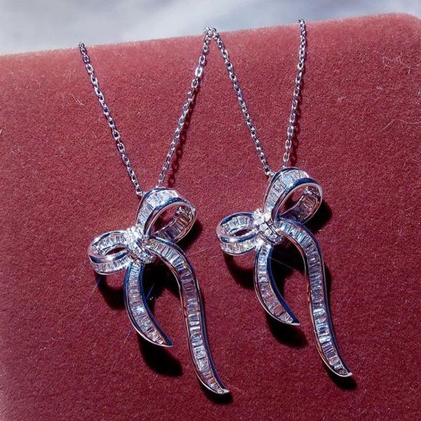 chains caoshi exquisite bowknot pendant necklace women elegant cute girl romantic wedding accessories dazzling zirconia jewelry gift, Silver
chains caoshi exquisite bowknot pendant necklace women elegant cute girl romantic wedding accessories dazzling zirconia jewelry gift, Silver