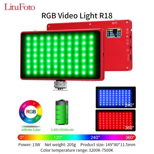 flash heads litufoto r18 vl180 rgb dimmable led video light panel 4040mah 3200k-7500k pography lighting for live stream studio fill lamp
flash heads litufoto r18 vl180 rgb dimmable led video light panel 4040mah 3200k-7500k pography lighting for live stream studio fill lamp