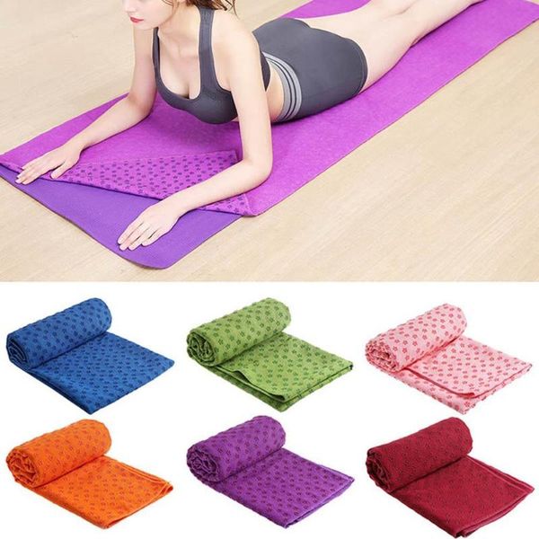 non slip yoga mat towel blanket sports travel fitness pilates exercise cover