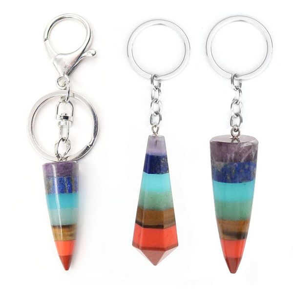 keychains 7 chakra natural stone pendant keychain handmade key ring holder for women car bags accessories gifts, Silver
keychains 7 chakra natural stone pendant keychain handmade key ring holder for women car bags accessories gifts, Silver