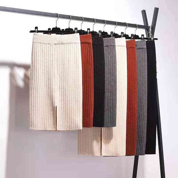 lucyever autumn winter womens knitted skirts korean high waist mid-long one-step skirt woman elegant open-forked skirts 211119, Black
lucyever autumn winter womens knitted skirts korean high waist mid-long one-step skirt woman elegant open-forked skirts 211119, Black