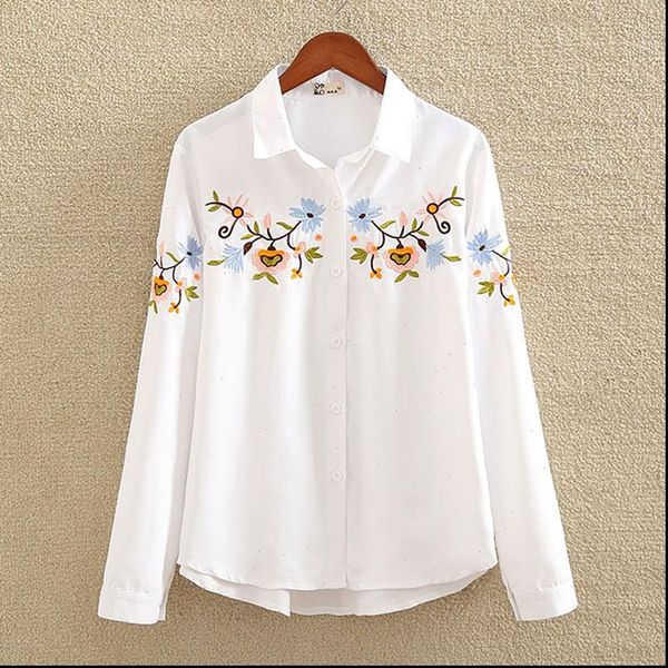 long sleeve floral embroidery women blouse white elegant turn down collar office lady casual blouse 2021 spring new top
long sleeve floral embroidery women blouse white elegant turn down collar office lady casual blouse 2021 spring new top