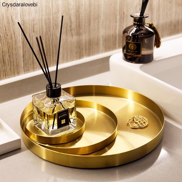nordic round stainless steel storage trays gold color simple style jewelry necklace cosmetic dessert plate home organizer
nordic round stainless steel storage trays gold color simple style jewelry necklace cosmetic dessert plate home organizer