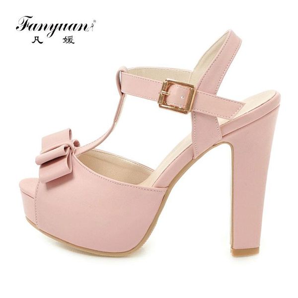 dress shoes fanyuan summer women elegant butterfly-knot ladies platform sandals t-strap female's super high heels party wear, Black
dress shoes fanyuan summer women elegant butterfly-knot ladies platform sandals t-strap female's super high heels party wear, Black
