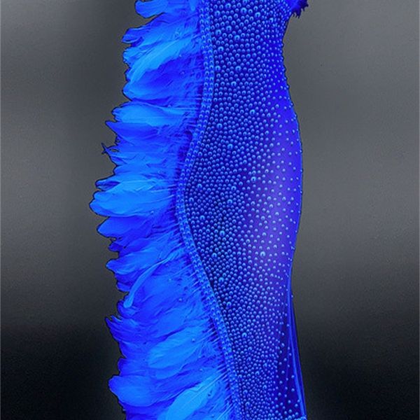 elegant white-blue feather to see through the wedding party dressed long female prom halter strass dress singer clothes stage gu5a
elegant white-blue feather to see through the wedding party dressed long female prom halter strass dress singer clothes stage gu5a