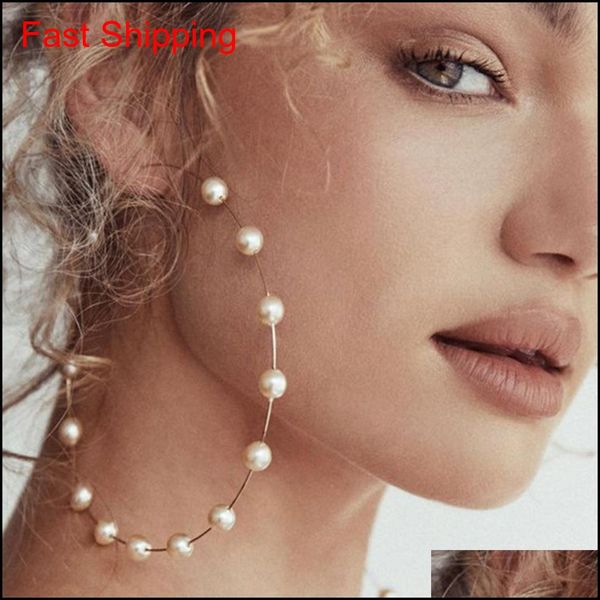 fashion women faux pearl beaded charm big hoop earrings statem qylpiq bdehome, Golden;silver
fashion women faux pearl beaded charm big hoop earrings statem qylpiq bdehome, Golden;silver