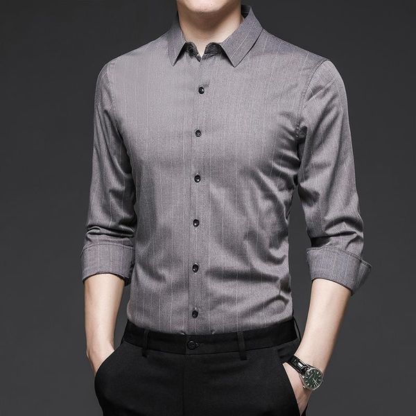 men's casual shirts 2021 striped shirt autumn long sleeve slim business dress social office middle-aged men clothing streetwear, White;black
men's casual shirts 2021 striped shirt autumn long sleeve slim business dress social office middle-aged men clothing streetwear, White;black