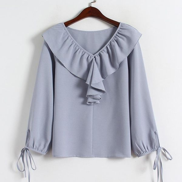 women's blouses & shirts fashion ruffles v-neck blouse women 2021 womens clothing casual solid chiffon long sleeve female b727, White
women's blouses & shirts fashion ruffles v-neck blouse women 2021 womens clothing casual solid chiffon long sleeve female b727, White