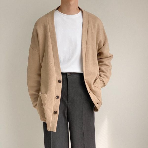 men's sweaters autumn cardigan sweater loose and versatile solid color knitted jacket korean version of the trend handsome texture, White;black
men's sweaters autumn cardigan sweater loose and versatile solid color knitted jacket korean version of the trend handsome texture, White;black