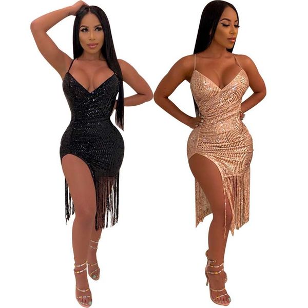 2021 fashion solid sequin v-neck mini strap splice tassels party fancy es new women shining evening short tplx, Black;gray
2021 fashion solid sequin v-neck mini strap splice tassels party fancy es new women shining evening short tplx, Black;gray
