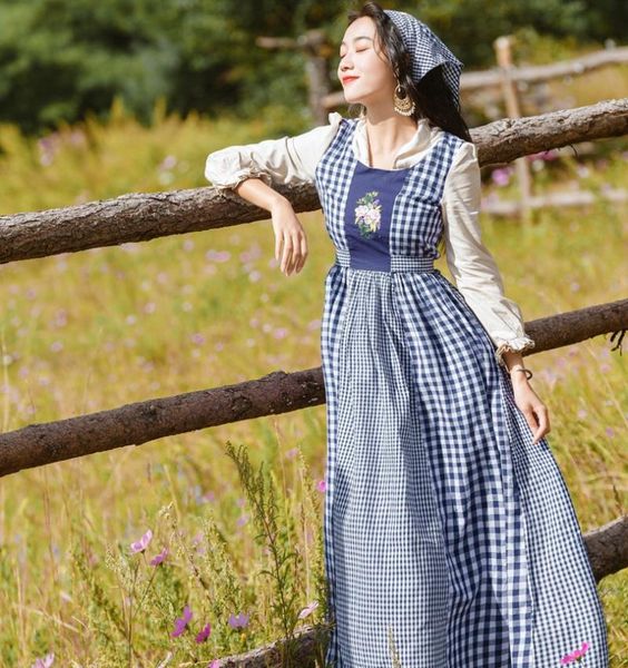 japanese mori girl women high waist retro lolita dress lattice stitching midi-long dress clothes cosplay op princess dresses, Black;gray
japanese mori girl women high waist retro lolita dress lattice stitching midi-long dress clothes cosplay op princess dresses, Black;gray