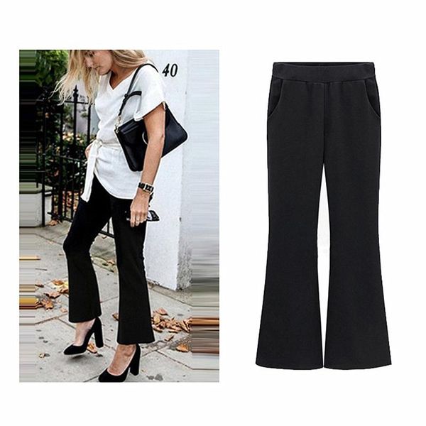 women's pants & capris 2021 spring autumn plus size high waist was thin nine points micro bell women casual office lady wide leg trouse, Black;white
women's pants & capris 2021 spring autumn plus size high waist was thin nine points micro bell women casual office lady wide leg trouse, Black;white