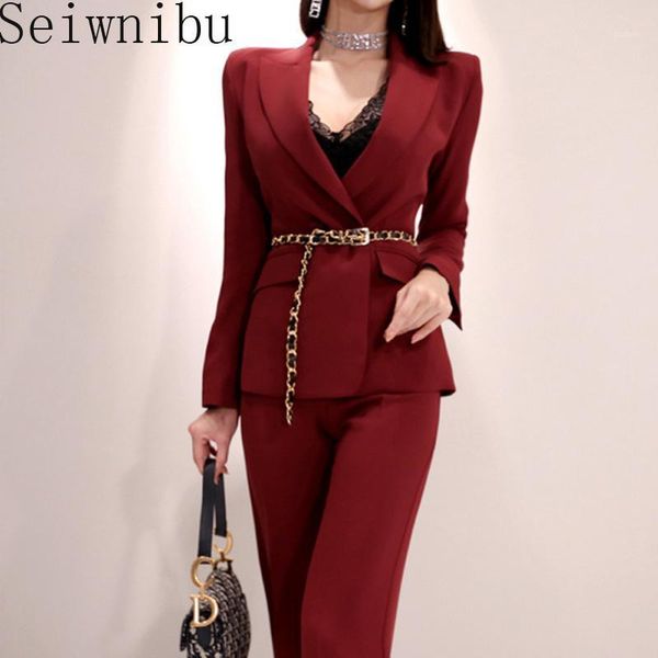 women's suits & blazers 2021 women office lady pant of british style ol blazer suit jackets with ankle length trouser red two pieces se, White;black
women's suits & blazers 2021 women office lady pant of british style ol blazer suit jackets with ankle length trouser red two pieces se, White;black