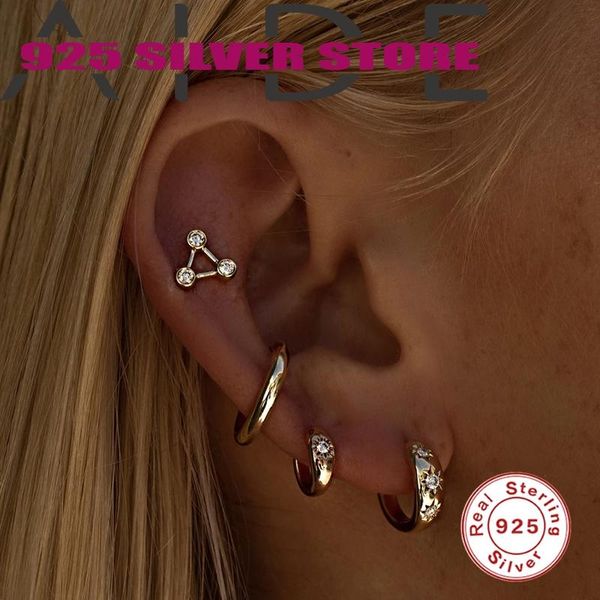 hoop & huggie aide fashion piercing 925 sterling silver earring for women octagonal star crystal earrings jewelry accessories party, Golden;silver
hoop & huggie aide fashion piercing 925 sterling silver earring for women octagonal star crystal earrings jewelry accessories party, Golden;silver