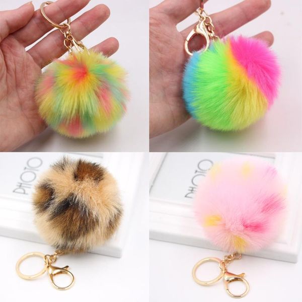 keychains striped color faux fur female leopard print pompoms bag keychain ladies wallet colourful pendant jewelry accessory key, Silver
keychains striped color faux fur female leopard print pompoms bag keychain ladies wallet colourful pendant jewelry accessory key, Silver