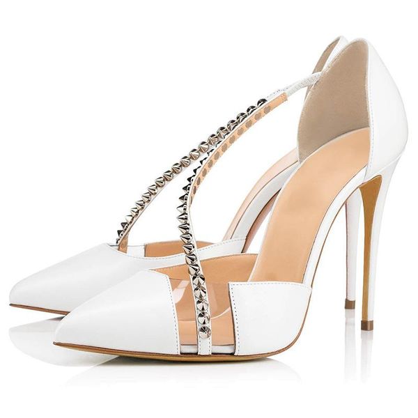 dress shoes pvc patchwork rivets studded strap pumps evening party high heels side cutout white black leather summer pump
dress shoes pvc patchwork rivets studded strap pumps evening party high heels side cutout white black leather summer pump
