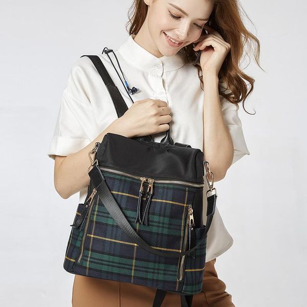 backpack contrast checkered light luxury women's 2021 high-quality oxford cloth travel designer anti-theft school bag
backpack contrast checkered light luxury women's 2021 high-quality oxford cloth travel designer anti-theft school bag