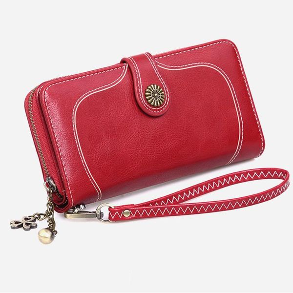 wallets 2021 vintage women ladies leather long wallet zipper purse female card phone holder case clutch hand bag, Red;black
wallets 2021 vintage women ladies leather long wallet zipper purse female card phone holder case clutch hand bag, Red;black