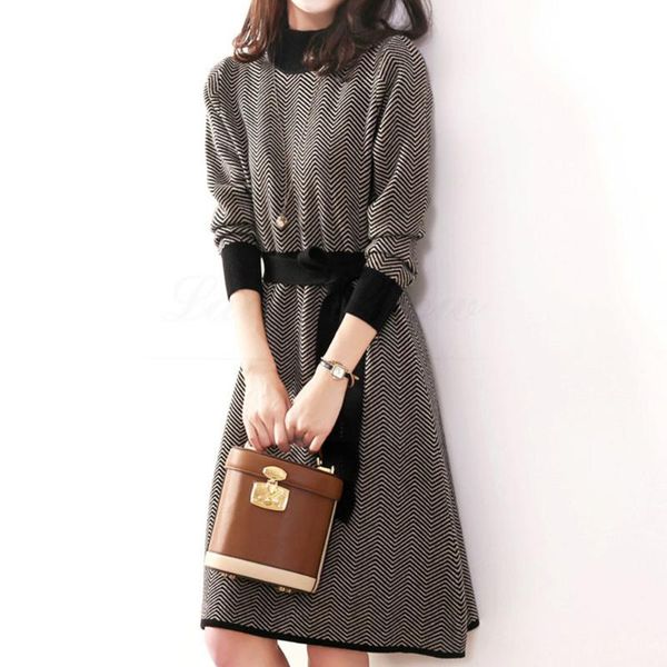 casual dresses winter dress women striped belted stand collar a line knee length autumn long sleeve one piece elegant lady office korean, Black;gray
casual dresses winter dress women striped belted stand collar a line knee length autumn long sleeve one piece elegant lady office korean, Black;gray