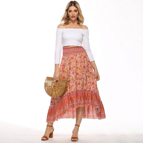 2021 new summer women vintage floral print midi skirts casual hippie a-line beach skirt boho saia jupe faldas mujer mt16, Black
2021 new summer women vintage floral print midi skirts casual hippie a-line beach skirt boho saia jupe faldas mujer mt16, Black