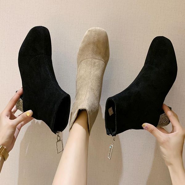 boots suede ankle high heels women shoes thick heel shiny crystal short party black khaki
boots suede ankle high heels women shoes thick heel shiny crystal short party black khaki