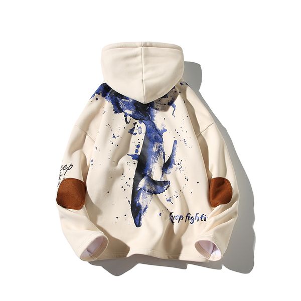 new youth fashion casual jacket loose large size hooded sweater men black beige apricot color wy106
new youth fashion casual jacket loose large size hooded sweater men black beige apricot color wy106