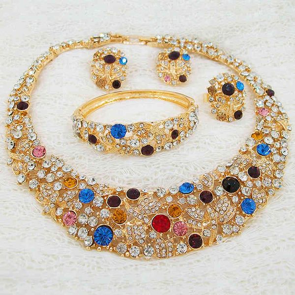 jewelry set seven color rhinestone necklace creative design wedding bride jewelry four piece, Slivery;golden
jewelry set seven color rhinestone necklace creative design wedding bride jewelry four piece, Slivery;golden