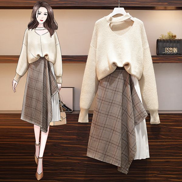 elegant woman's suit from the office sweater plaid skirt two garments fashion ensemble 2021 warm winter and more clothes 5lfd, Black
elegant woman's suit from the office sweater plaid skirt two garments fashion ensemble 2021 warm winter and more clothes 5lfd, Black