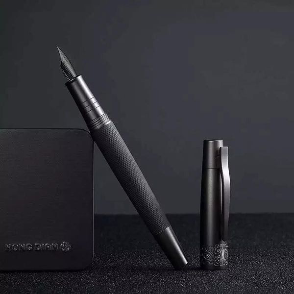 hongdian black metal fountain pen ink pen titanium black fine nib beautiful tree texture business office supplies writing pens
hongdian black metal fountain pen ink pen titanium black fine nib beautiful tree texture business office supplies writing pens