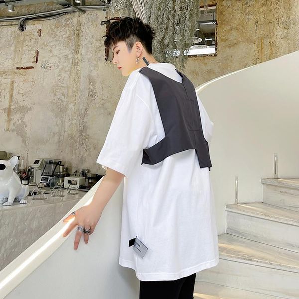 men's t-shirts summer large-size personality quilting design loose t-shirt fashion trend niche simple short sleeves, White;black
men's t-shirts summer large-size personality quilting design loose t-shirt fashion trend niche simple short sleeves, White;black