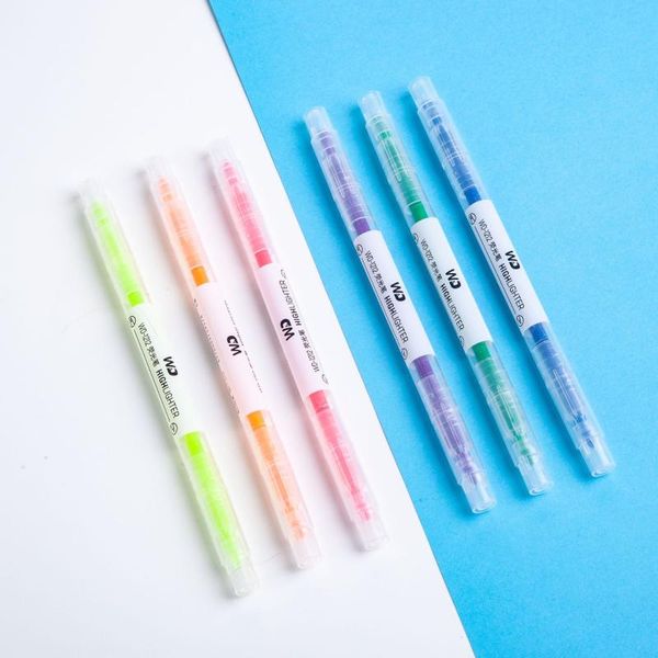 highlighters single set of 6-color double-headed highlighter creative marker light color candy handbook diary decoration pen, Black;red
highlighters single set of 6-color double-headed highlighter creative marker light color candy handbook diary decoration pen, Black;red