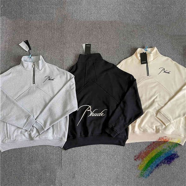 embroidered rhude hoodie men women 1:1 patchwork turtleneck zip hooded rhude sweatshirts vintage pullovers, White;black
embroidered rhude hoodie men women 1:1 patchwork turtleneck zip hooded rhude sweatshirts vintage pullovers, White;black
