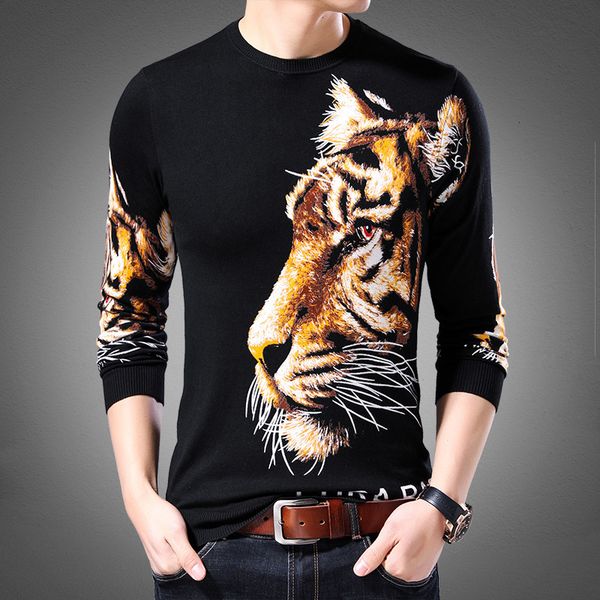 sweater knit spring men's long sleeve t shirt chinese tiger pattern printing middle-aged thin wear fashion warm, White;black
sweater knit spring men's long sleeve t shirt chinese tiger pattern printing middle-aged thin wear fashion warm, White;black