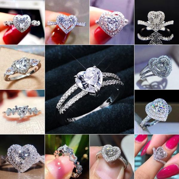 wedding rings caoshi romantic heart shape for women inlaid shiny cubic zirconia valentine's day gift, Slivery;golden
wedding rings caoshi romantic heart shape for women inlaid shiny cubic zirconia valentine's day gift, Slivery;golden