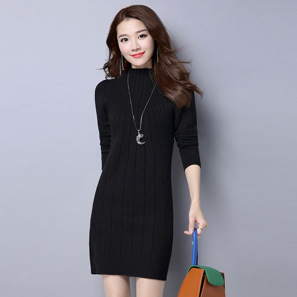 Knitted Sweater Dress Warm Women Autumn 2021 Elegant Long Sleeve Dress Balck Mini Dress Large Plus Size Dresse For Womem, Black;gray
Knitted Sweater Dress Warm Women Autumn 2021 Elegant Long Sleeve Dress Balck Mini Dress Large Plus Size Dresse For Womem, Black;gray