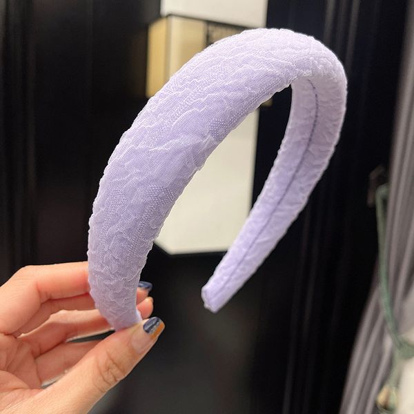 

2022 new fashion romantic cotton yarn candy color periwinkle blue headband hair band hoop hair accessories for girl women, Silver