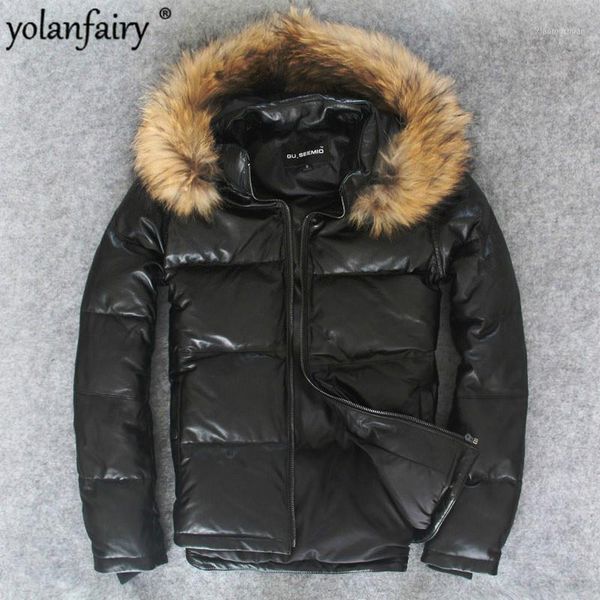 men's leather & faux genuine jacket men winter warm down coats sheepskin jackets mens hooded slim bomber jaqueta couro yy132, Black
men's leather & faux genuine jacket men winter warm down coats sheepskin jackets mens hooded slim bomber jaqueta couro yy132, Black