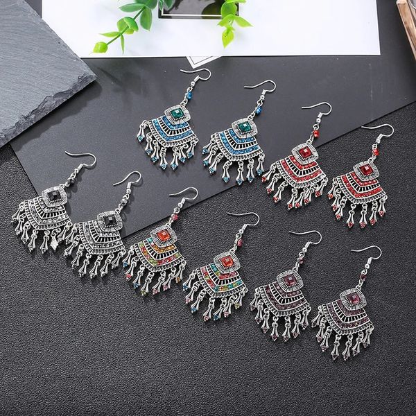 5 color ethnic beaded earrings for women kolczyki jewellery rhombus silver color tassel dangle earrings brincos
5 color ethnic beaded earrings for women kolczyki jewellery rhombus silver color tassel dangle earrings brincos
